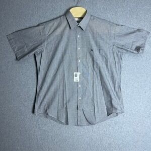 NWT Etienne‎ Aigner Men's Gray Short Sleeve Button Up Shirt Size 17